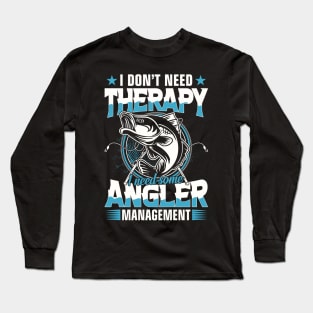 Fishing therapy funny tshirt Long Sleeve T-Shirt